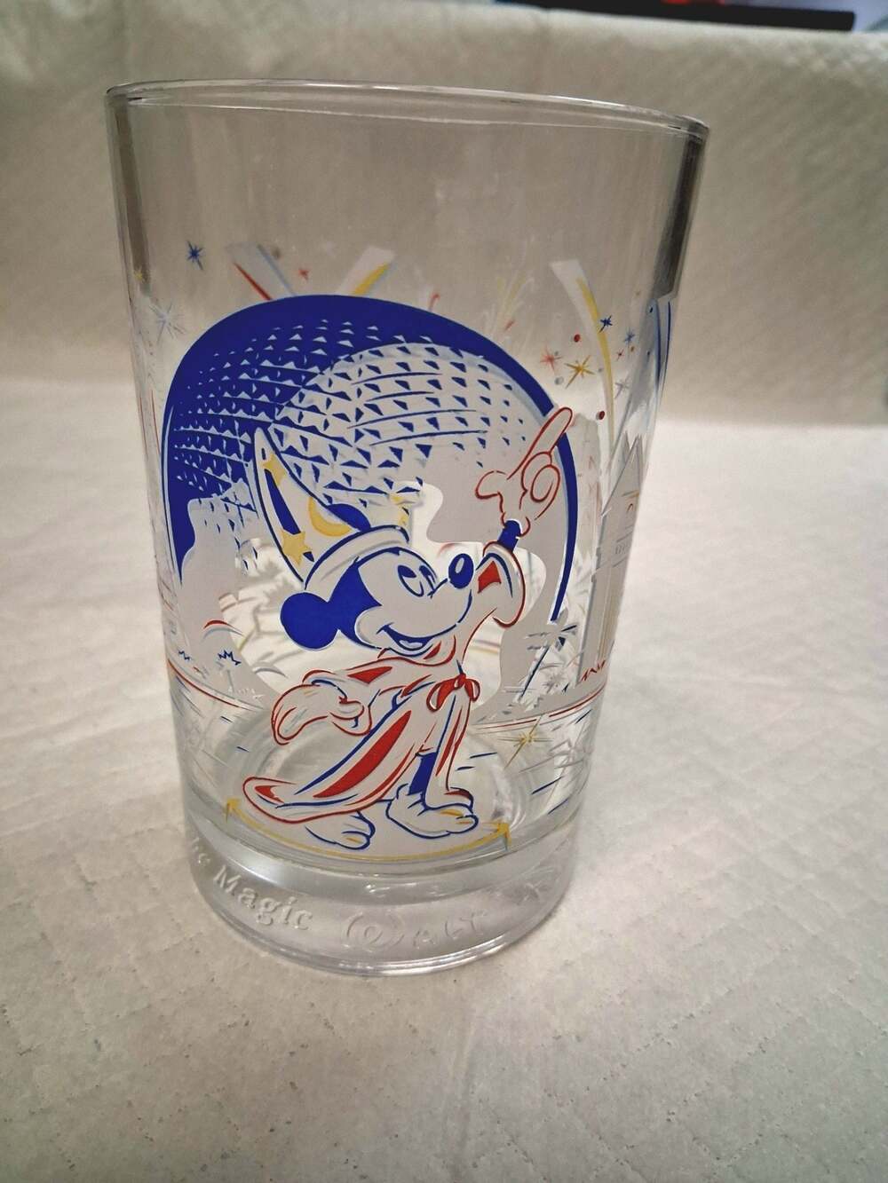 Vintage Mickey Mouse Walt Disney World 25th Anniversary Remember The Magic Glass